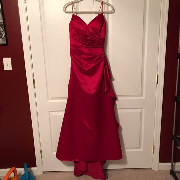 Bill Levkoff bridesmaid dress style 910 Euro red - Picture 1 of 7